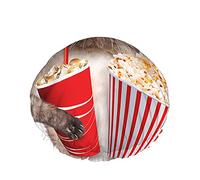 Cuffia da a per gatti, gatto divertente con gli occhiali che guarda un film con due cuffie da bagno impermeabili a doppio strato per popcorn, perfette per tutte le lunghezze e gli spessori dei capelli