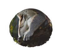 Cuffia da a per lemure dalla coda ad anelli, per donna, riutilizzabile, impermeabile, cuffia da a, doppio strato, grande, cuffia da bagno, fascia elastica lavabile, trecce per capelli, uomo