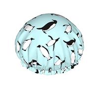 Cuffia da a per pinguino per donna Cuffia per capelli con fodera in PEVA impermeabile riutilizzabile per a Doppia protezioneElastico