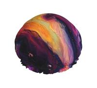 Cuffia da a riutilizzabile con cielo arcobaleno misterioso - cuffia da a quotidiana impermeabile, elastica e rispettosa dell'ambiente a doppio strato