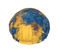 Cuffia da a riutilizzabile con dipinto di paesaggio - cuffia da a quotidiana a doppio strato impermeabile, elastica ed ecologica