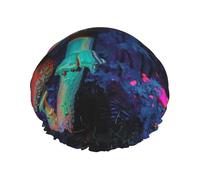 Cuffia da a riutilizzabile Fantasy Magic Mushroom - cuffia da a a doppio strato impermeabile, elastica, ecologica per uso quotidiano