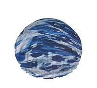 Cuffia da a Sea Wave, onde blu in riva al mare Cuffia da bagno impermeabile a doppio strato perfetta per tutte le lunghezze e gli spessori dei capelli