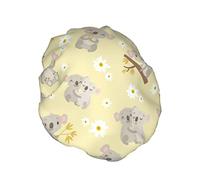 Cuffia da a Sloth Daisy Donna Fodera in PEVA impermeabile riutilizzabile Doppia protezione regolabile Cappello da bagno elastico per tutti i capelli lunghi
