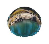 Cuffia da a Spirit Island in Lake per donna, cuffia da a impermeabile riutilizzabile, doppio strato, grande, cuffia da bagno, fascia elastica lavabile, trecce per capelli, uomo