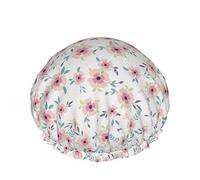 Cuffia da a, stampa carina in un piccolo fiore Cuffia da bagno doppia impermeabile, cuffia da a elastica riutilizzabile, cuffia da bagno cuffia da notte