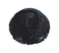 Cuffia da a stampata con robot del futuro per donna, cuffia da bagno impermeabile a doppio strato, cuffie da bagno riutilizzabili, protezione elastica per capelli, cuffia da a per donna, spa