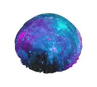 Cuffia da a viola con cielo stellato con cuffia da a elasticizzata e impermeabile, riutilizzabile a doppio strato, cuffie per uomo, donna e donna.