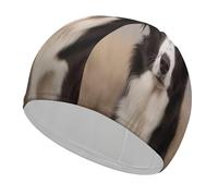 Cuffia da bagno Border Collie, ad alta elasticità, adatta sia per capelli lunghi che per capelli corti, comoda cuffia da doccia grande per ridurre la resistenza e protezione dei capelli