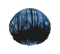 Cuffia da bagno con stampa cielo stellato per capelli lunghi e corti, lavabile, fascia elastica da bagno per capelli lunghi, treccia