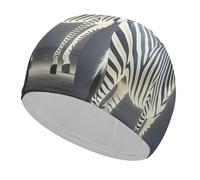 Cuffia da bagno Glowing Zebra Cuffie da nuoto ad alta elasticità adatte sia per capelli lunghi che per capelli corti Comoda cuffia da a grande per ridurre la resistenza e proteggere i capelli