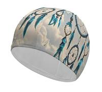 Cuffia da bagno Native Dream Catcher Cuffia da nuoto ad alta elasticità adatta sia ai capelli lunghi che a quelli corti Cuffia da a grande e comoda per ridurre la resistenza e proteggere i capell