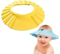 Cuffia Da Bagno Per Bambini Protezione Per Occhi E Orecchie Cuffia Doccia Regolabile Antiscivolo in Silicone Morbido Accessorio Da Bagno (Giallo)
