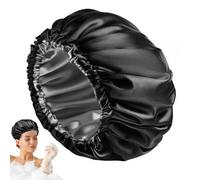 Cuffia da bagno per capelli, morbida e liscia, impermeabile, a doppio strato, impermeabile, per il campeggio, si può indossare i nostri capelli