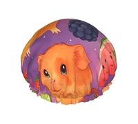 Cuffia da Bagno per Donna Cute Guinea Pig & Juicy Fruit Cuffia Doccia per