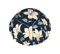 Cuffia da Bagno per Donna White Lily Navy Blue Cuffia da Bagno per Salone