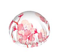 Cuffia da bagno Pink Bloom per bambini Cuffia per capelli Cuffia per a riutilizzabile Cuffia per capelli morbida ed elastica per capelli lunghi Capelli corti Capelli ricci