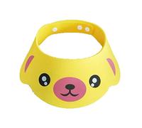 Cuffia da bagno regolabile per bambini, per lavare i capelli, colore: giallo