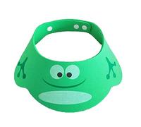 Cuffia da bagno regolabile per bambini, per lavare i capelli, colore: verde