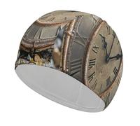 Cuffia da bagno rusty Steampunk Clock comoda cuffia da doccia per riduzione della resistenza e protezione dei capelli durevole morbida elastica cuffia da bagno mantiene invariata l'acconciatura per