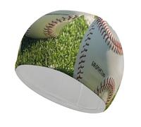 Cuffia da bagno verde da baseball ad alta elasticità, adatta sia a capelli lunghi che corti, comoda cuffia da doccia grande per ridurre la resistenza e protezione dei capelli