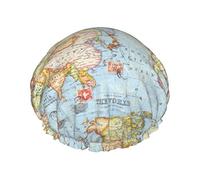 Cuffia da con mappa del mondo Cuffia da per donna Cuffia da impermeabile a doppio strato, riutilizzabile.