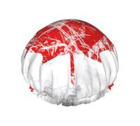 Cuffia da doccia a doppio strato con bandiera del Canada retrò, impermeabile e resistente, protegge i capelli durante il bagno, bellezza