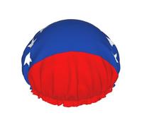 Cuffia da doccia a doppio strato con bandiera del Venezuela, impermeabile e resistente, protegge i capelli durante il bagno, bellezza