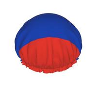 Cuffia da doccia a doppio strato con bandiera russa, impermeabile e resistente, protegge i capelli durante il bagno, bellezza