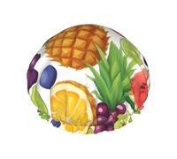 Cuffia da doccia a doppio strato con frutta fresca e succosa, bacche di ananas, anguria, uva arancione, elegante e funzionale, cuffia da bagno elastica riutilizzabile e carina
