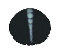 Cuffia da doccia a doppio strato da donna, riutilizzabile, elastica, da bagno, libellula, impermeabile, da donna, per spa e salone di bellezza