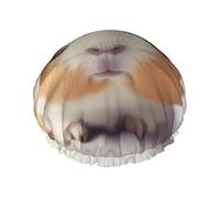 Cuffia da doccia a doppio strato da donna, riutilizzabile, elastica, da bagno, sorride, impermeabile, da donna, per spa, salone di bellezza, doccia, cappellini per capelli