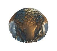 Cuffia da doccia a doppio strato per donne, riutilizzabile ed elastica, per il bagno o la doccia, impermeabile, da donna