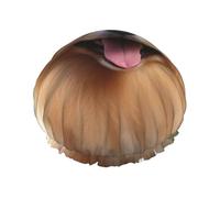 Cuffia da doccia a doppio strato per donne, riutilizzabile, elastica, cuffia da bagno per cani di Pomerania, impermeabile, da donna, per spa e salone di bellezza