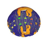 Cuffia da doccia a forma di cane con lingua sputata con doppio strato in tessuto impermeabile, adatta per il bagno e la cura della pelle