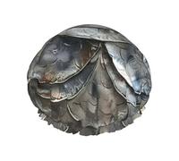 Cuffia da doccia argentata con stampa a squame di pesce, doppio strato, traspirante, cinghia elastica regolabile, essenziale da viaggio durevole