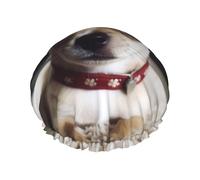 Cuffia da doccia carina per chihuahua per donne e uomini, grande, riutilizzabile, a doppio strato, impermeabile, con fascia elastica, per tutte le acconciature, adatta ai viaggi