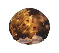 Cuffia da doccia con albero di Natale incandescente da donna riutilizzabile grande cuffia da doccia da uomo Quick dry cura capelli lunghi corti bambini bagno