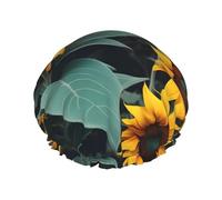 Cuffia da doccia con girasoli a fiore selvatico con doppio strato, mantiene i capelli ben sia che li indossi durante la doccia o il bagno.