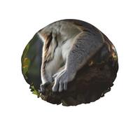 Cuffia da doccia con lemure ad anello per le donne riutilizzabile a doppio strato cuffia da bagno tappi per capelli fascia elastica impermeabile da donna spa salone doccia cappelli per capelli