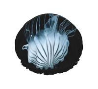 Cuffia da doccia con meduse per donne, cuffie da bagno elastiche e riutilizzabili, cuffia da doccia a doppio strato impermeabile, cuffie da doccia da bagno