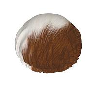 Cuffia da doccia con motivo in pelle bovina Cappucci per capelli lunghi riutilizzabili da donna con fascia elastica Cappello da doccia a doppio strato per adulti Bambini