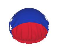 Cuffia da doccia con stampa bandiera del Venezuela per le donne leggera riutilizzabile Softdouble strati impermeabili a prova di perdite.