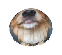 Cuffia da doccia con stampa chihuahua, cuffia da doccia foderata per le donne riutilizzabile, cuffia da bagno impermeabile a doppio strato