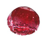 Cuffia da doccia con stampa di ciliegie rosse, cuffia da doccia foderata per le donne riutilizzabile, cuffia da bagno impermeabile a doppio strato