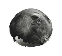 Cuffia da doccia con stampa di rinoceronte del Sud Africa, cuffia da doccia foderata per le donne riutilizzabile, cuffia da bagno impermeabile a doppio strato