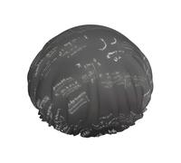 Cuffia da doccia con stampa di simboli matematici - Doppio strato, traspirante, cinturino elastico regolabile, essenziale da viaggio durevole