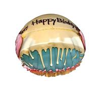 Cuffia da doccia con stampa Happy Birthday Big Cake Cuffia da bagno riutilizzabile a doppio strato per capelli da bagno, mantiene i capelli asciutti, si adatta a tutte le teste