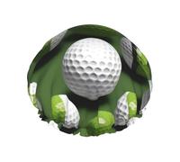 Cuffia da doccia con stampa palla da golf, grande, lavabile, con fascia elastica