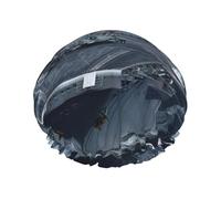 Cuffia da doccia con stampa portaerei, cuffia da doccia foderata per le donne riutilizzabile, cuffia da bagno impermeabile a doppio strato